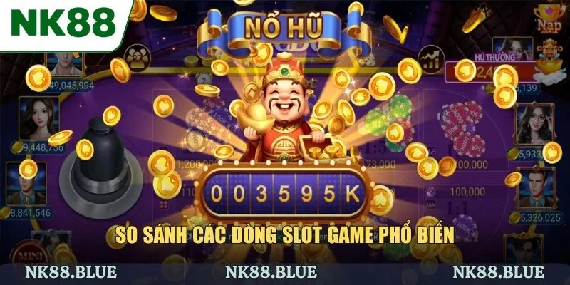 So sánh các dòng slot game phổ biến