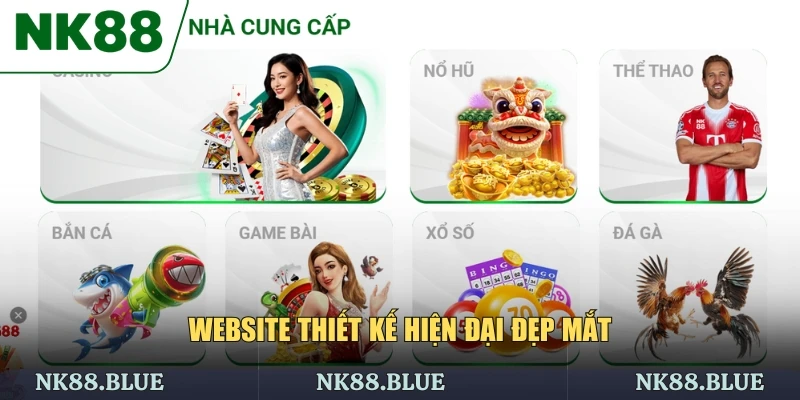 NK88 thiết kế trang web đẹp mắt, khoa học dành cho cược thủ